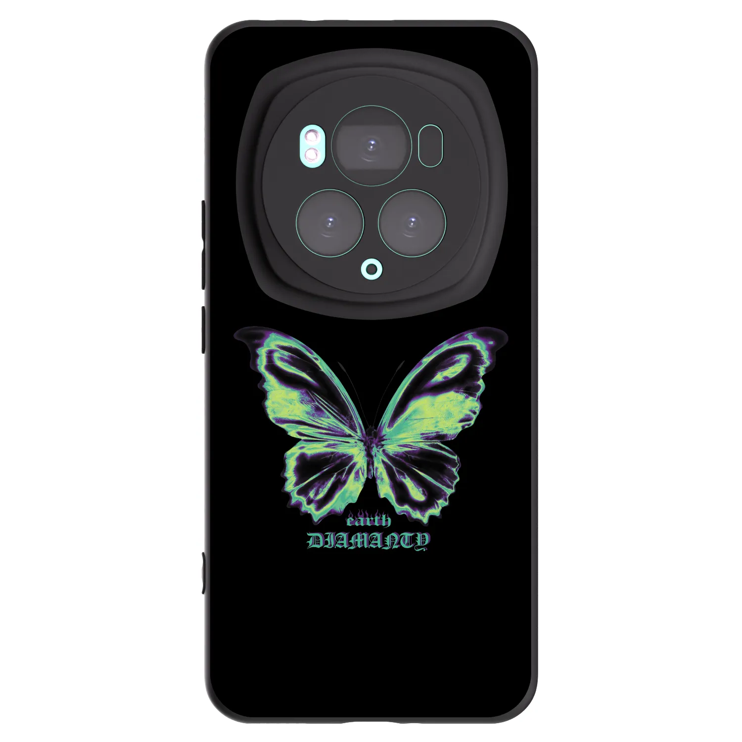 Picasee Μαύρη θήκη σιλικόνης για Honor Magic6 Pro - Diamanty Blue
