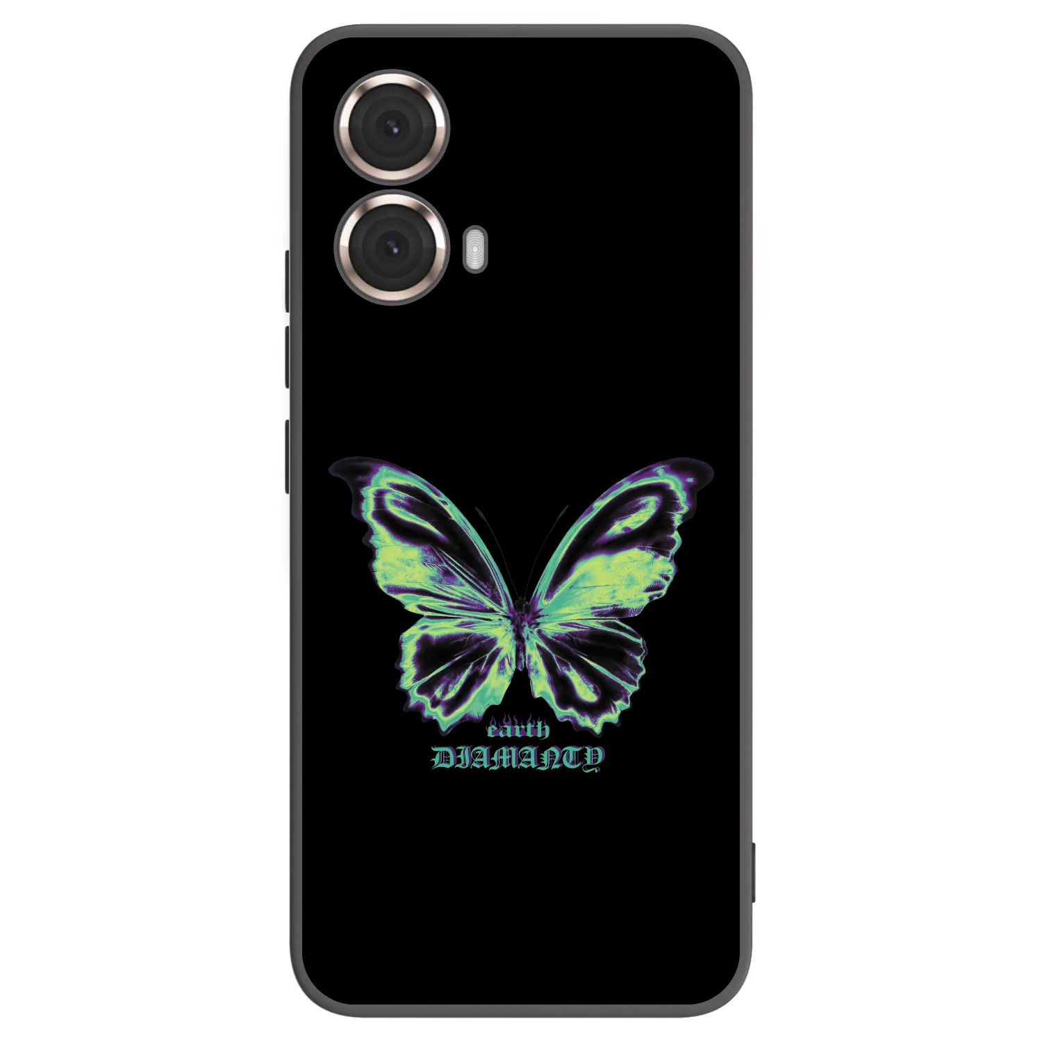 Picasee Μαύρη θήκη σιλικόνης για Motorola Moto G85 - Diamanty Blue
