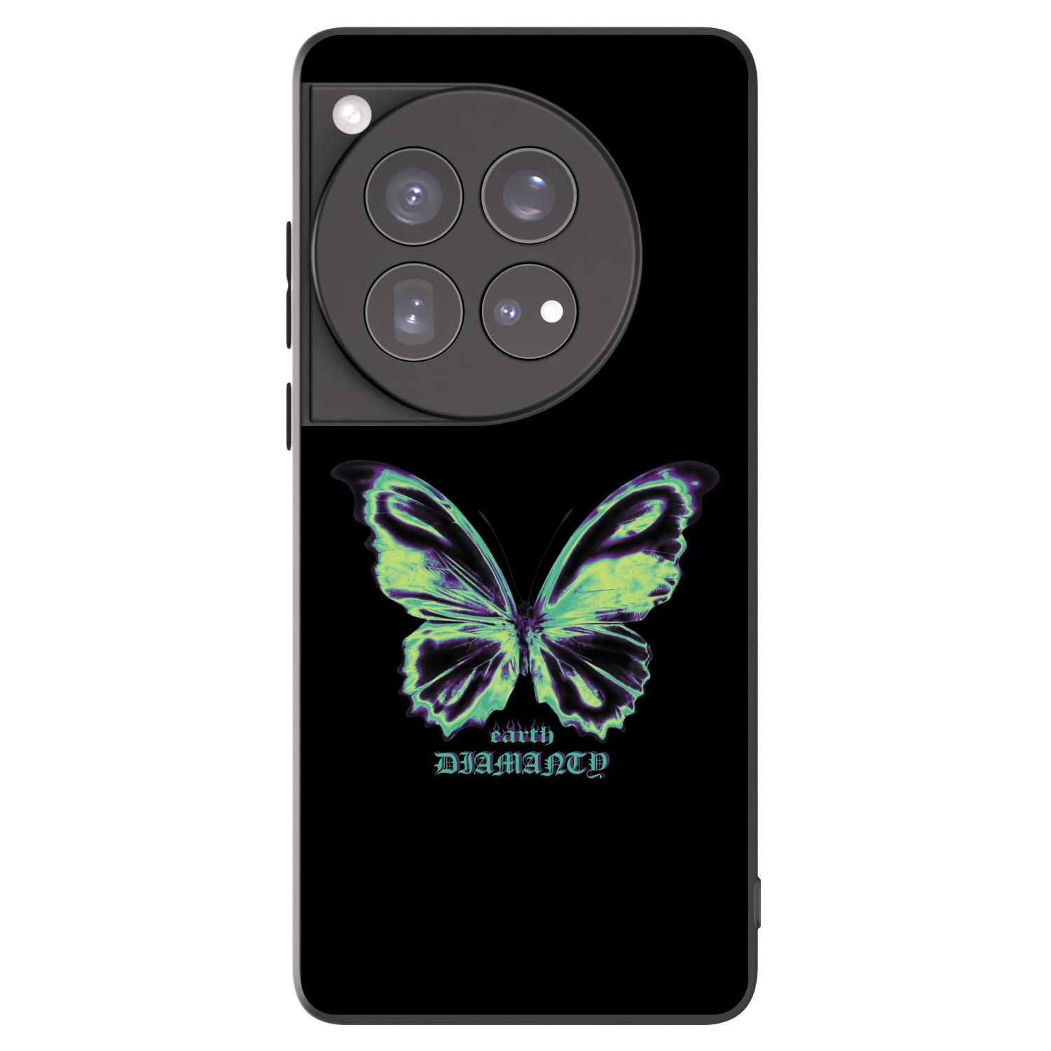 Picasee Μαύρη θήκη σιλικόνης για OnePlus 12 5G - Diamanty Blue