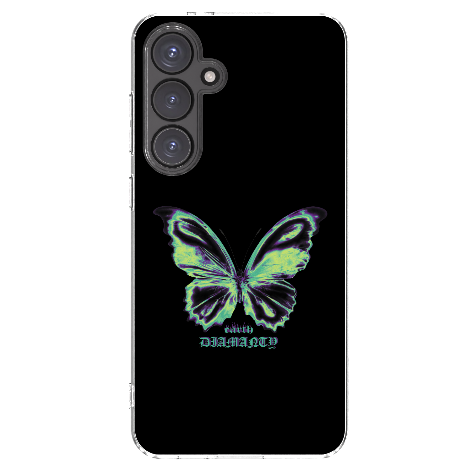Picasee διαφανής θήκη σιλικόνης Samsung Galaxy S24 FE S721B - Diamanty Blue