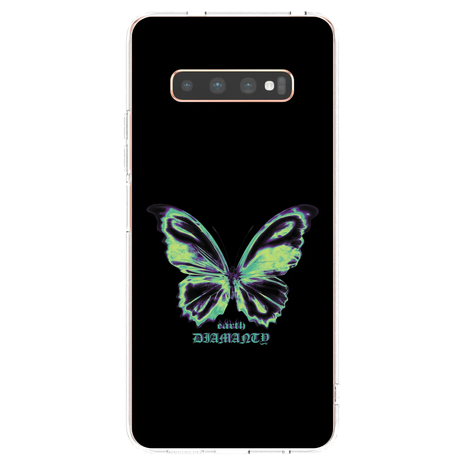 Picasee διαφανής θήκη σιλικόνης Samsung Galaxy S10 Plus G975 - Diamanty Blue