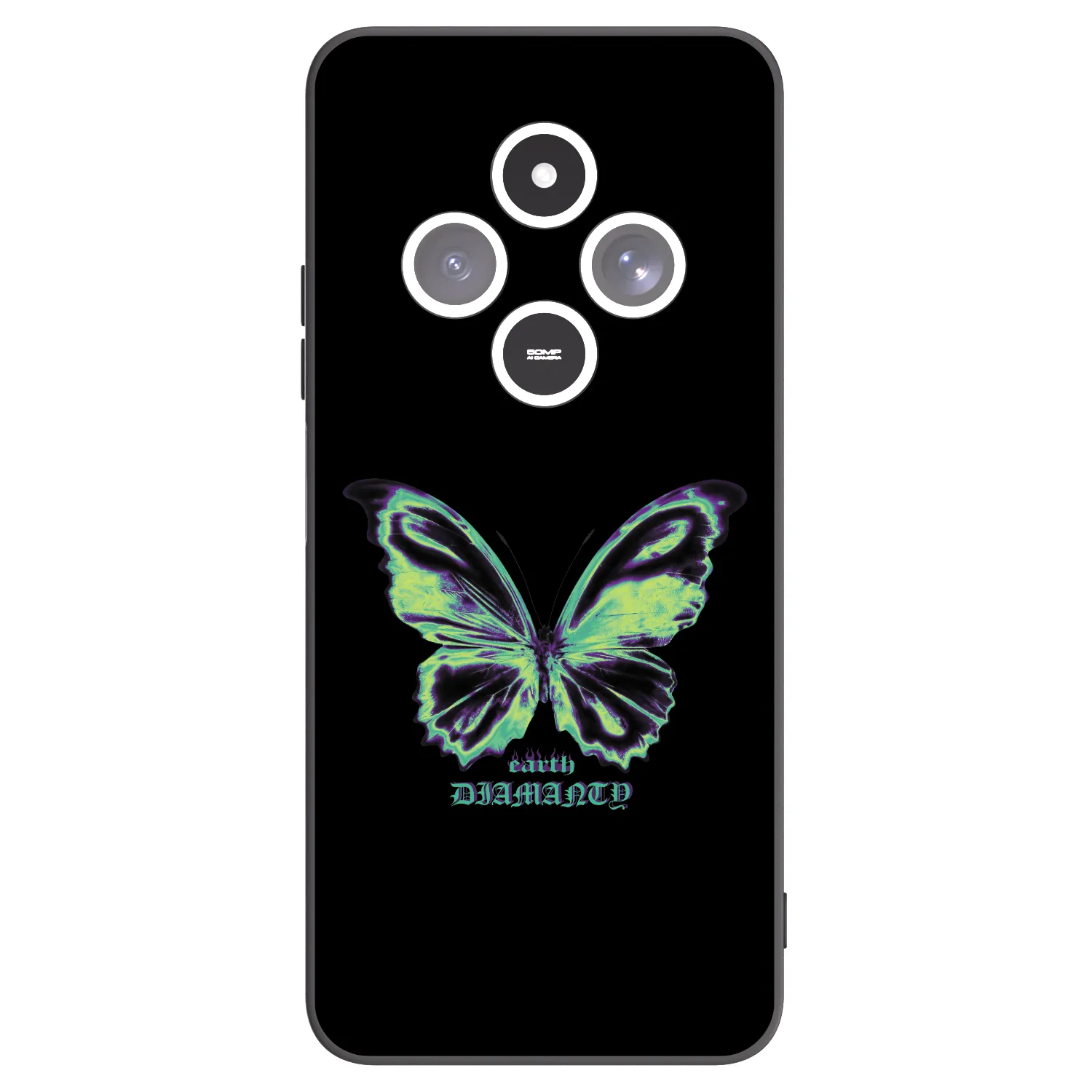 Picasee Μαύρη θήκη σιλικόνης για Xiaomi Redmi 14C - Diamanty Blue