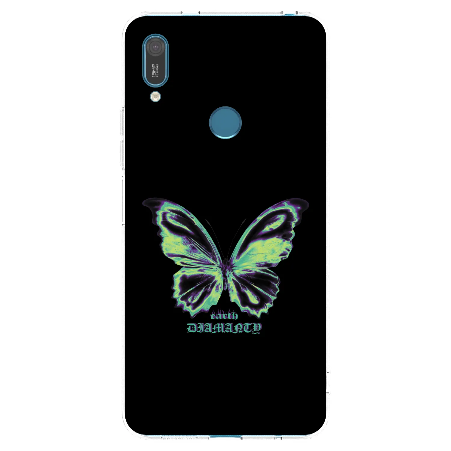 Picasee διαφανής θήκη σιλικόνης Huawei Y7 2019 - Diamanty Blue