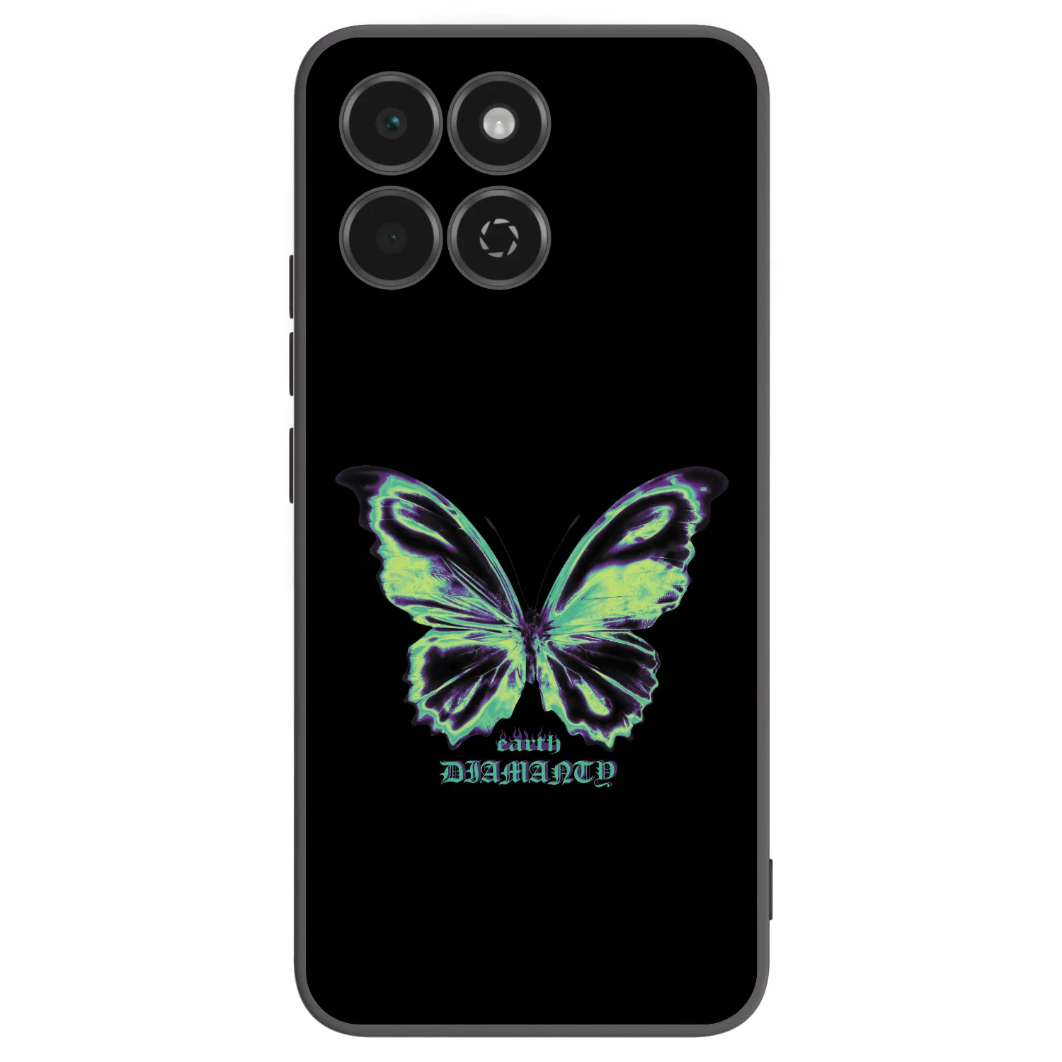 Picasee Μαύρη θήκη σιλικόνης για Honor 200 Smart 5G - Diamanty Blue