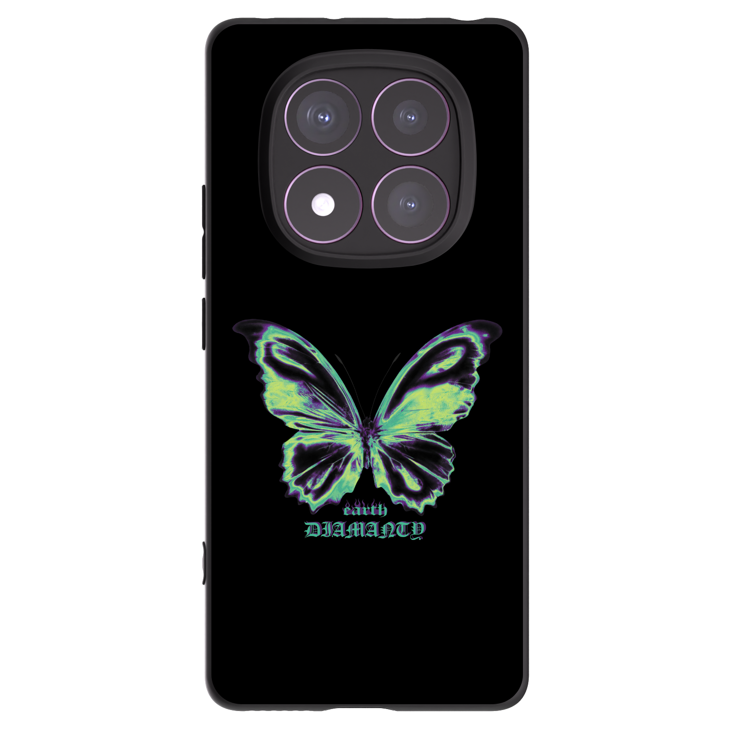 Picasee Μαύρη θήκη σιλικόνης για Xiaomi Redmi Note 14 Pro 4G - Diamanty Blue