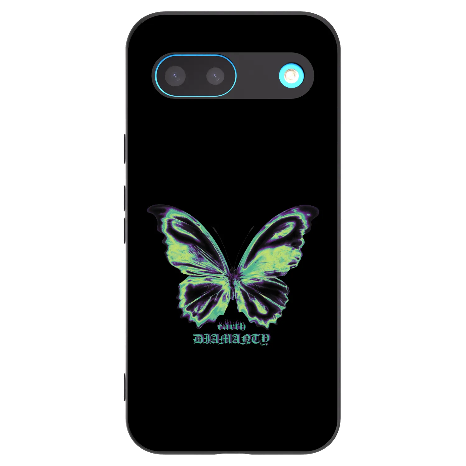 Picasee Μαύρη θήκη σιλικόνης για Google Pixel 8 - Diamanty Blue