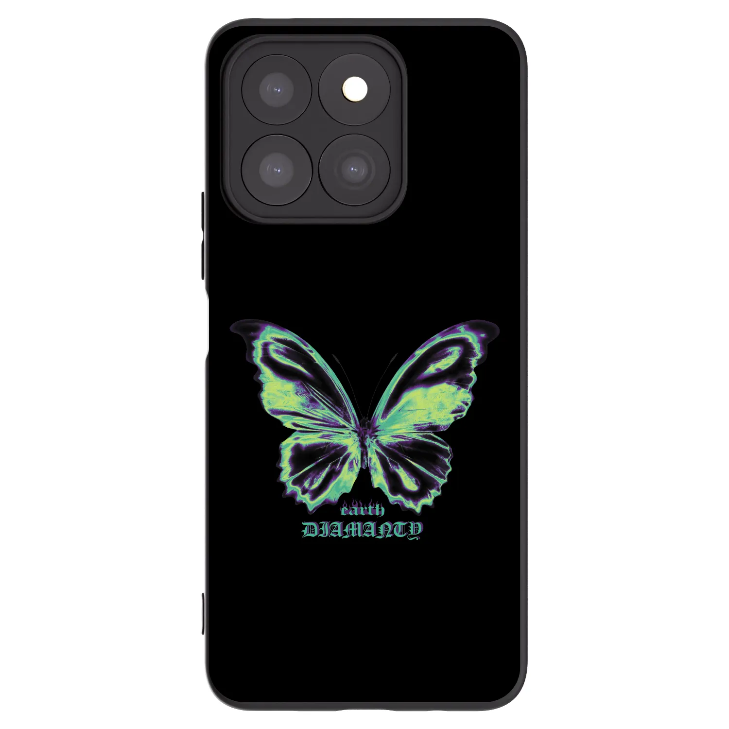 Picasee Μαύρη θήκη σιλικόνης για Honor X8c - Diamanty Blue