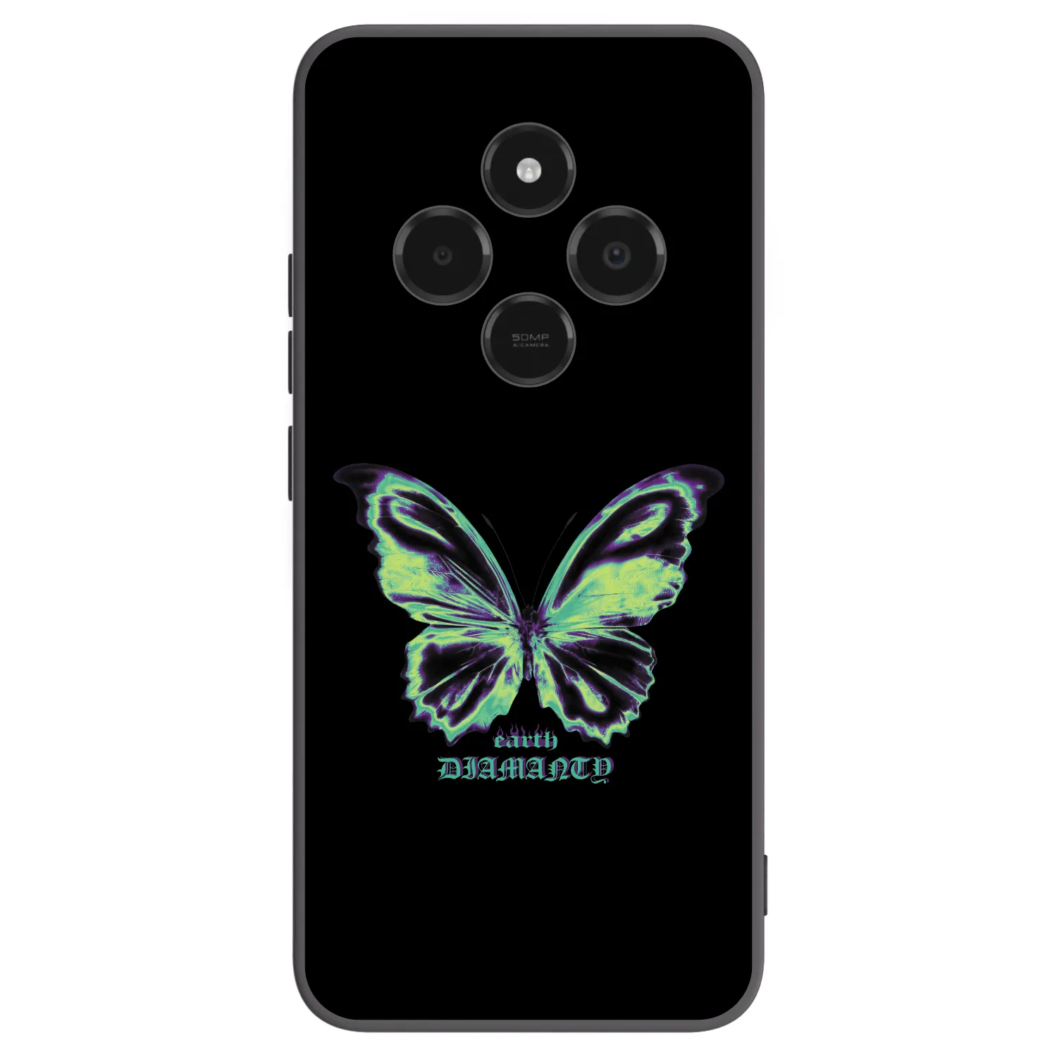 Picasee Μαύρη θήκη σιλικόνης για Xiaomi Poco C75 - Diamanty Blue