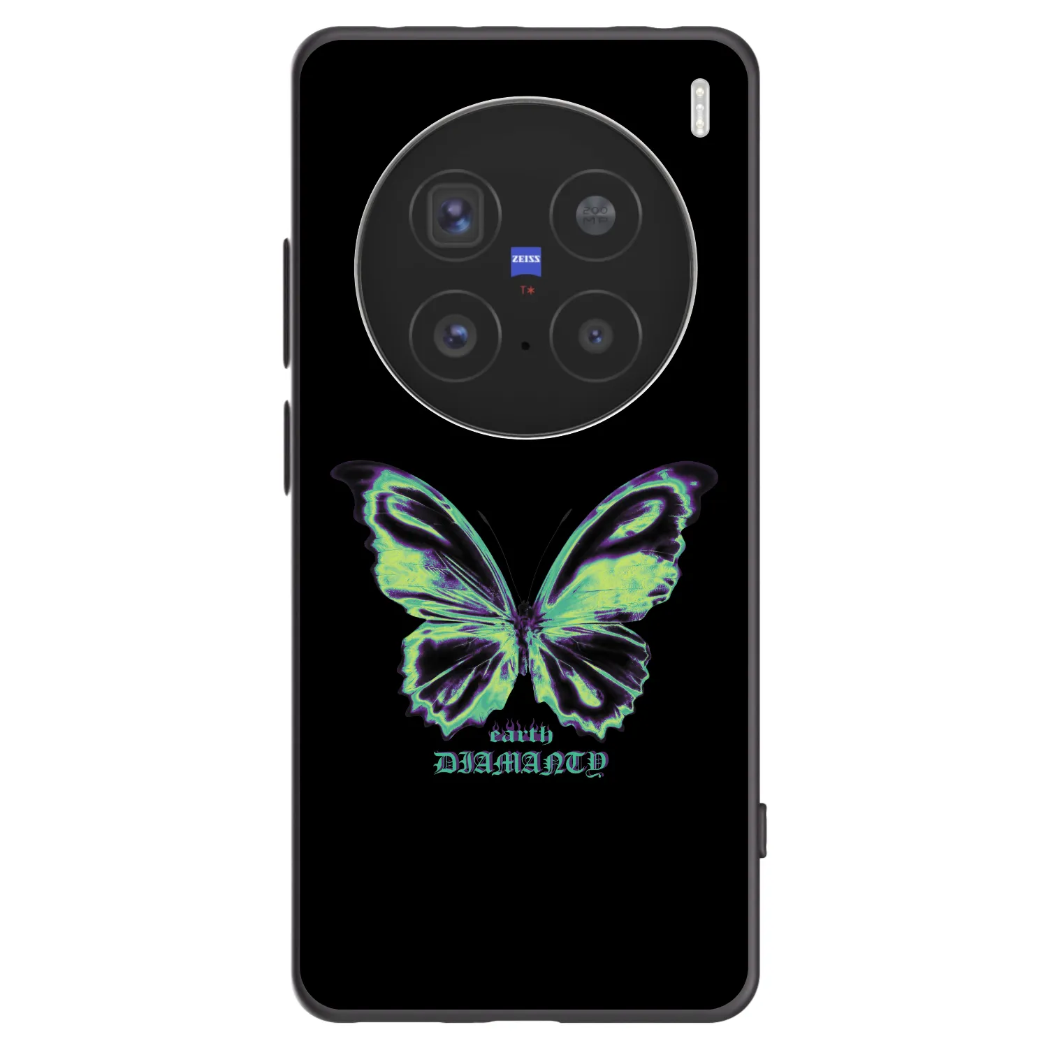 Picasee Μαύρη θήκη σιλικόνης για Vivo X200 Pro - Diamanty Blue