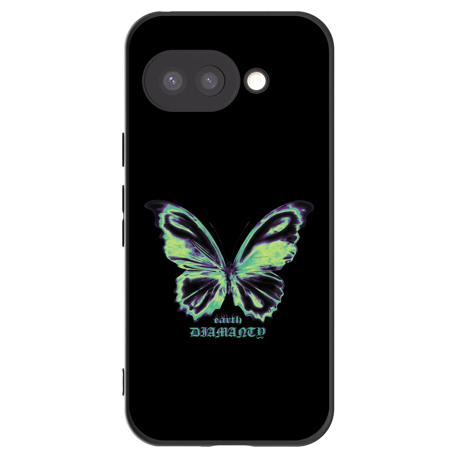 Picasee Μαύρη θήκη σιλικόνης για Google Pixel 9a - Diamanty Blue