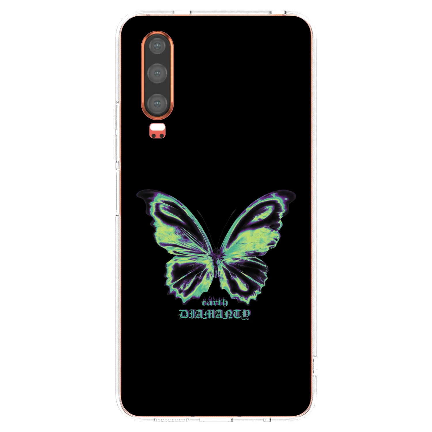 Picasee διαφανής θήκη σιλικόνης Huawei P30 - Diamanty Blue