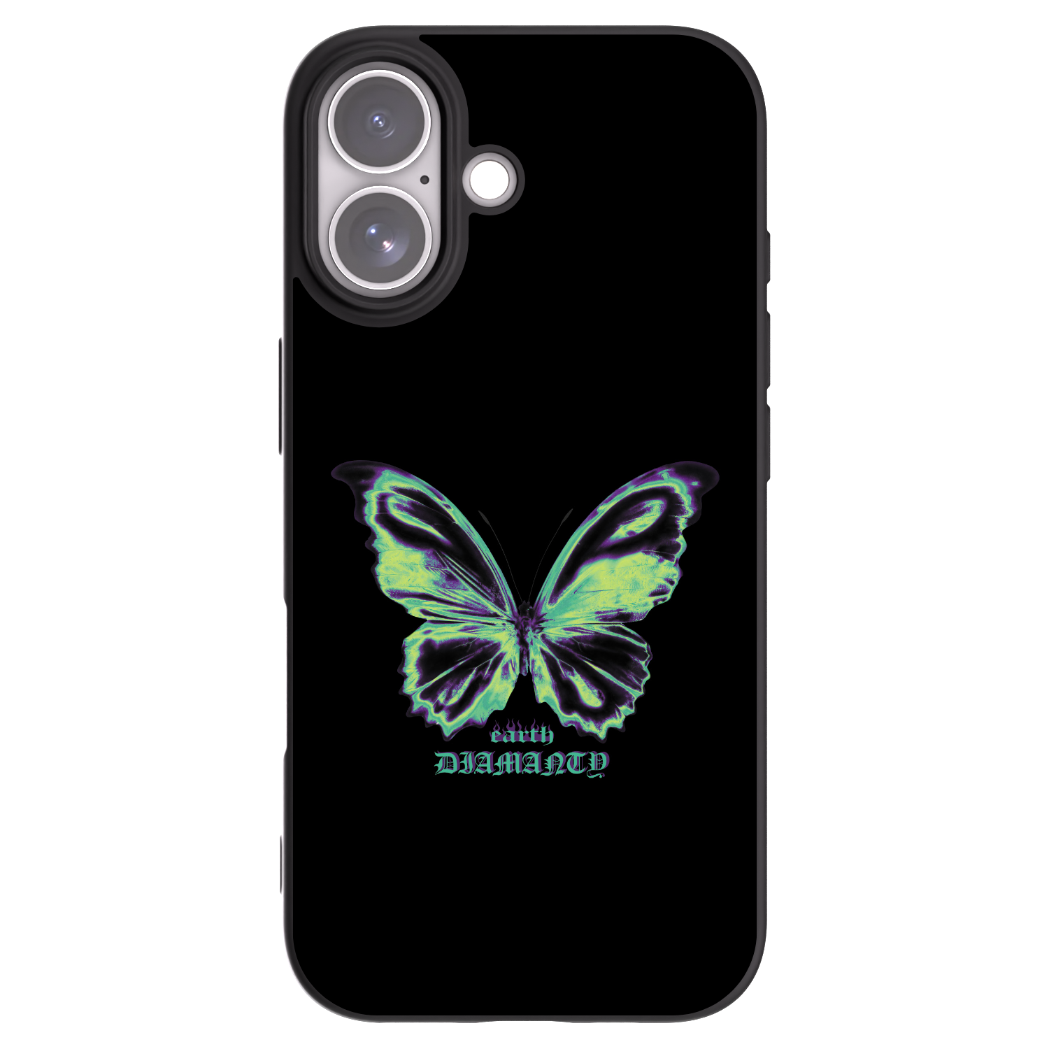 Picasee Μαύρη θήκη σιλικόνης για Apple iPhone 17 - Diamanty Blue