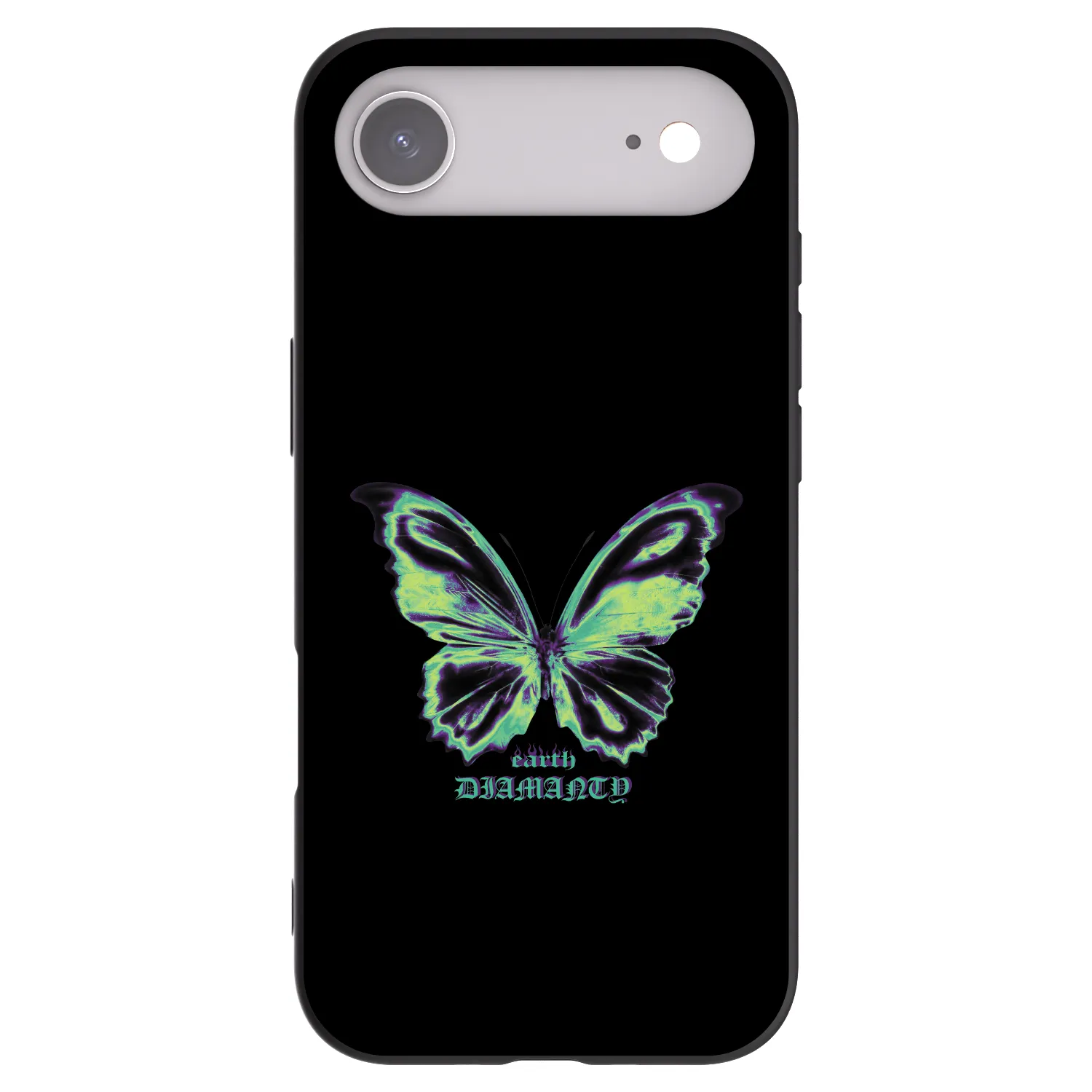 Picasee Μαύρη θήκη σιλικόνης για Apple iPhone Air - Diamanty Blue