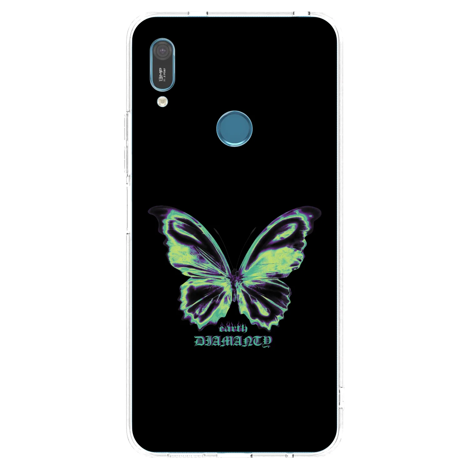 Picasee διαφανής θήκη σιλικόνης Huawei Y6 2019 - Diamanty Blue