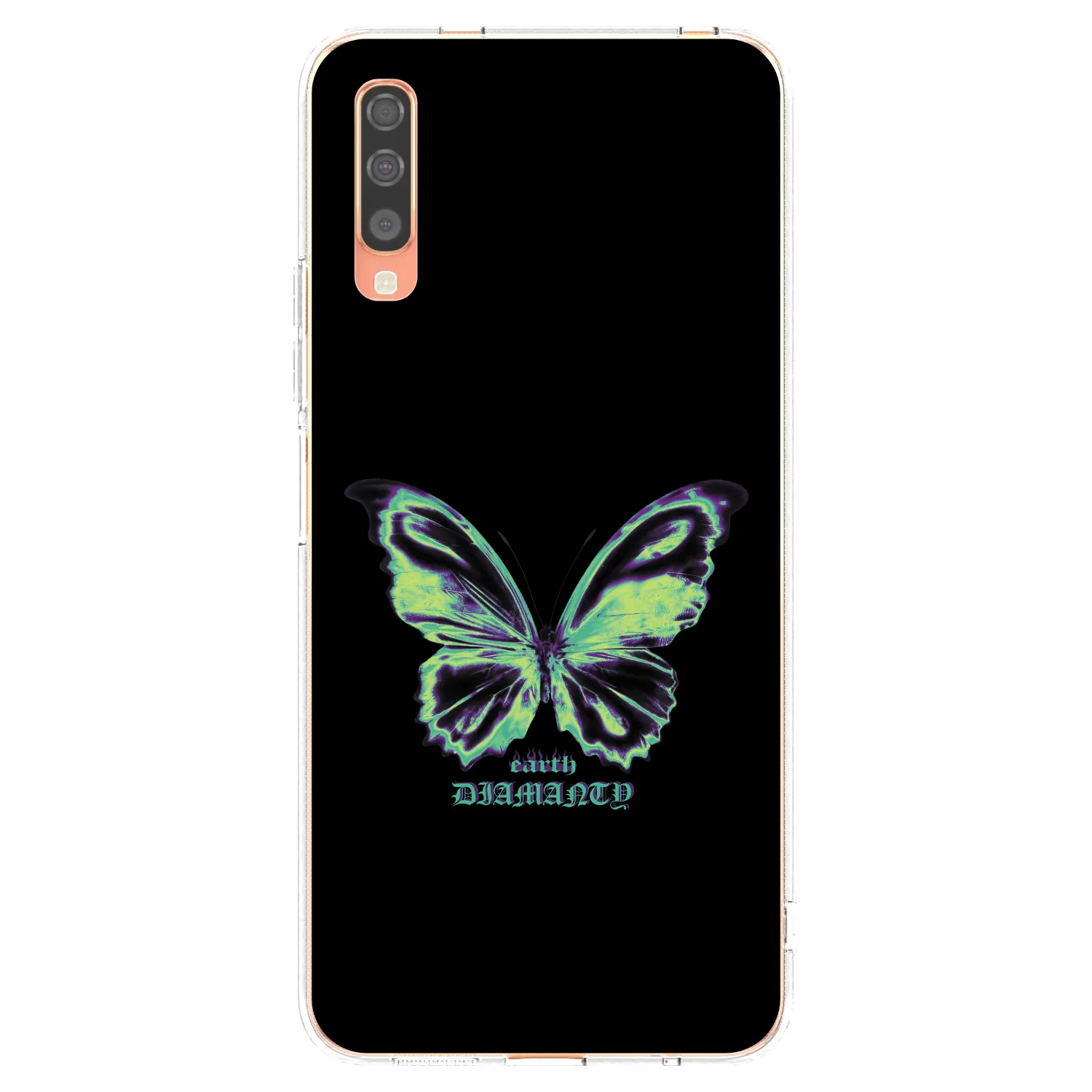 Picasee διαφανής θήκη σιλικόνης Samsung Galaxy A70 A705F - Diamanty Blue