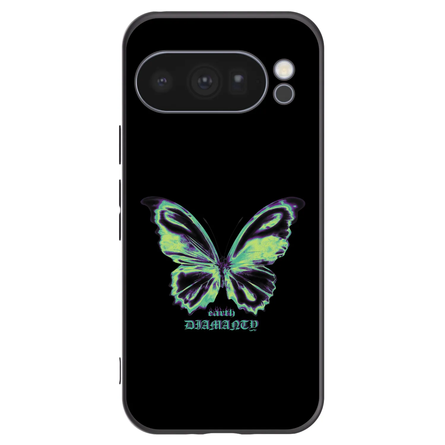Picasee Μαύρη θήκη σιλικόνης για Google Pixel 10 Pro - Diamanty Blue