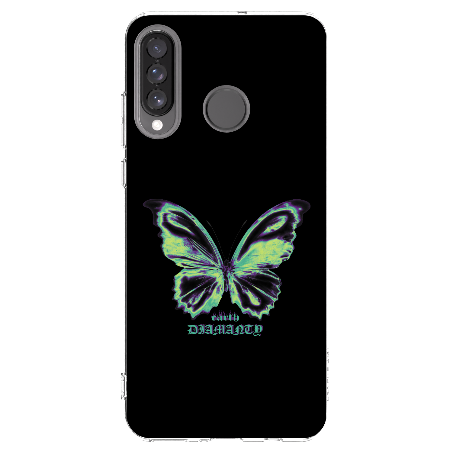Picasee διαφανής θήκη σιλικόνης Huawei P30 Lite - Diamanty Blue
