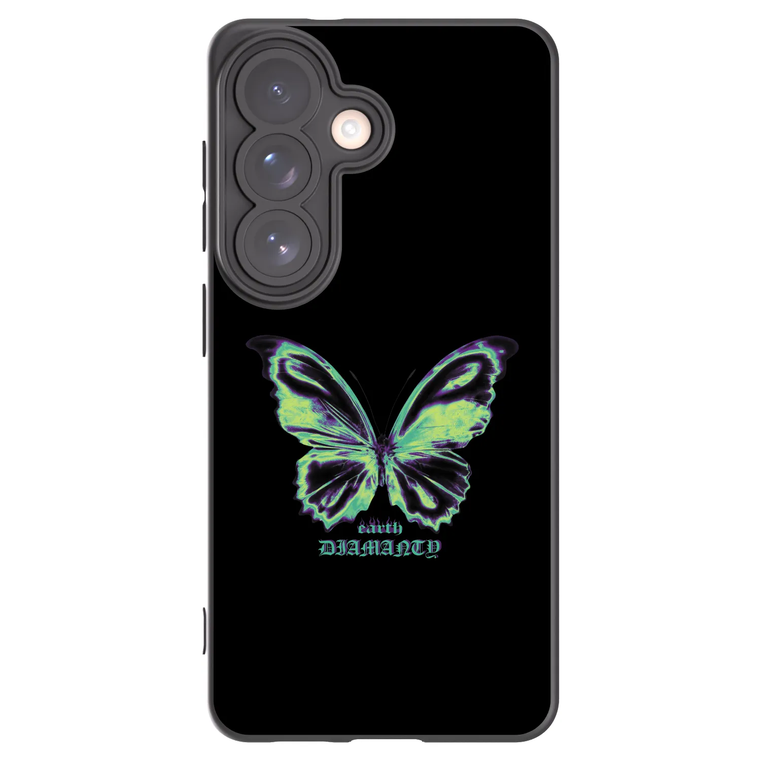 Picasee Μαύρη θήκη σιλικόνης για Samsung Galaxy S26 - Diamanty Blue