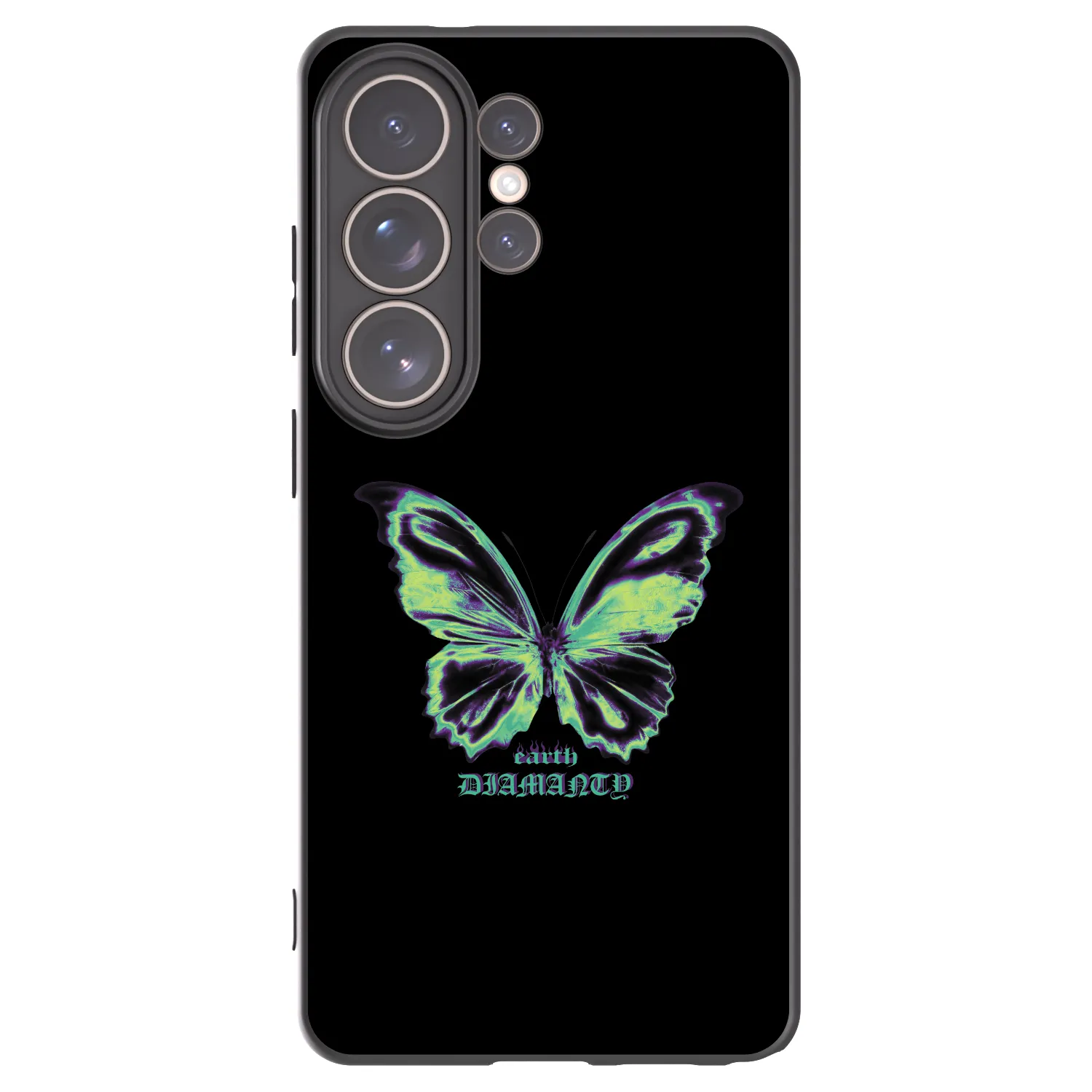 Picasee Μαύρη θήκη σιλικόνης για Samsung Galaxy S26 Ultra - Diamanty Blue
