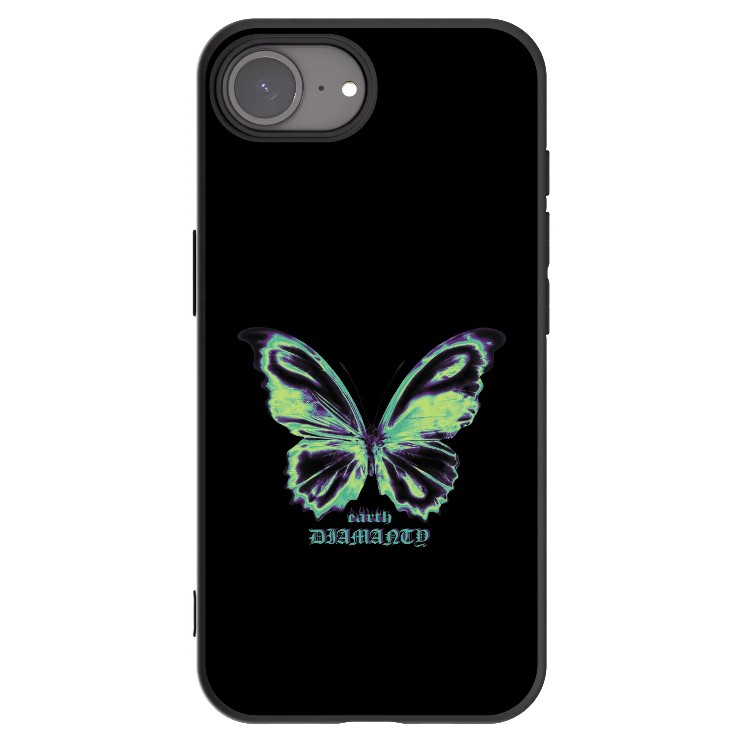 Picasee Μαύρη θήκη σιλικόνης για Apple iPhone 17e - Diamanty Blue