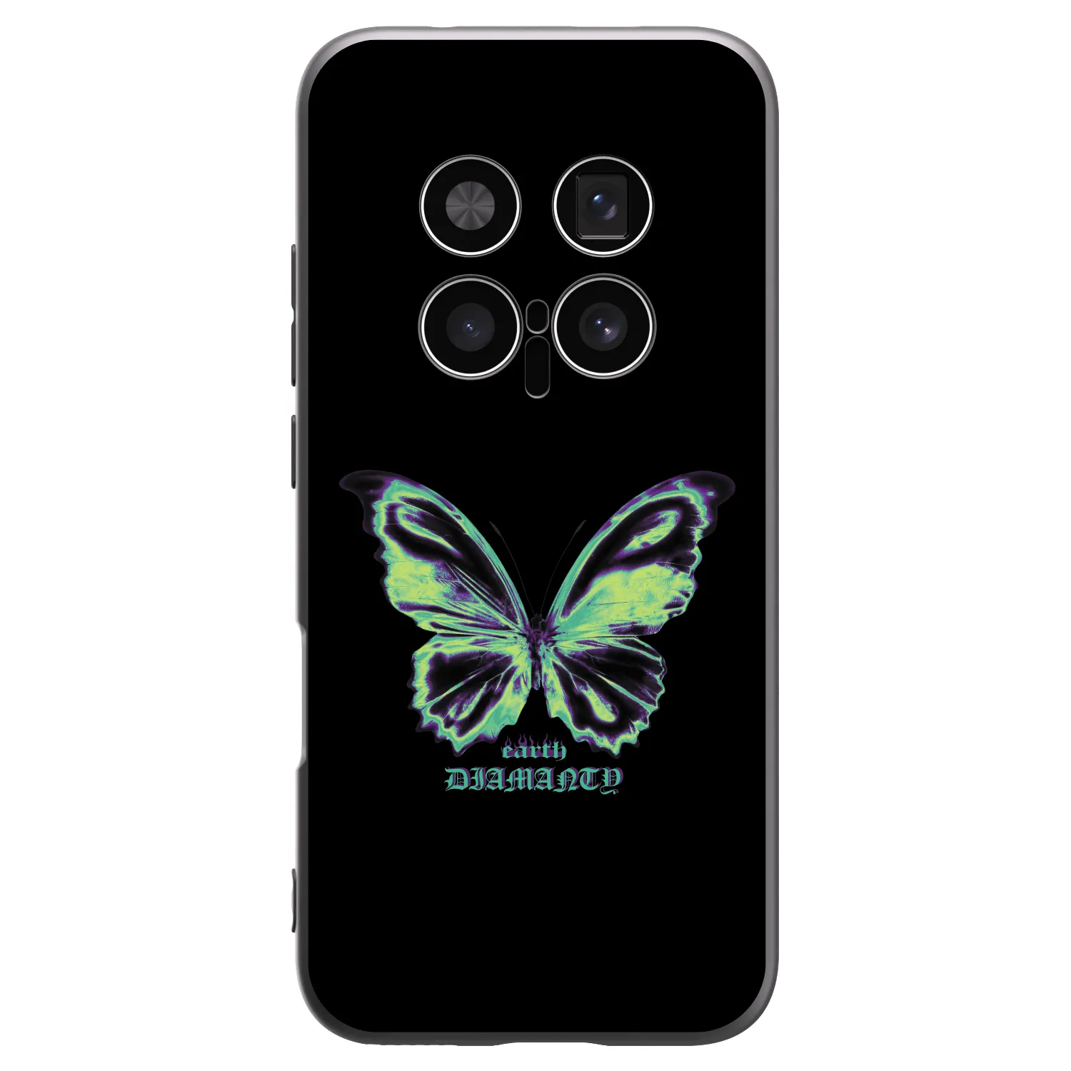 Picasee Μαύρη θήκη σιλικόνης για Honor Magic8 Pro 5G - Diamanty Blue