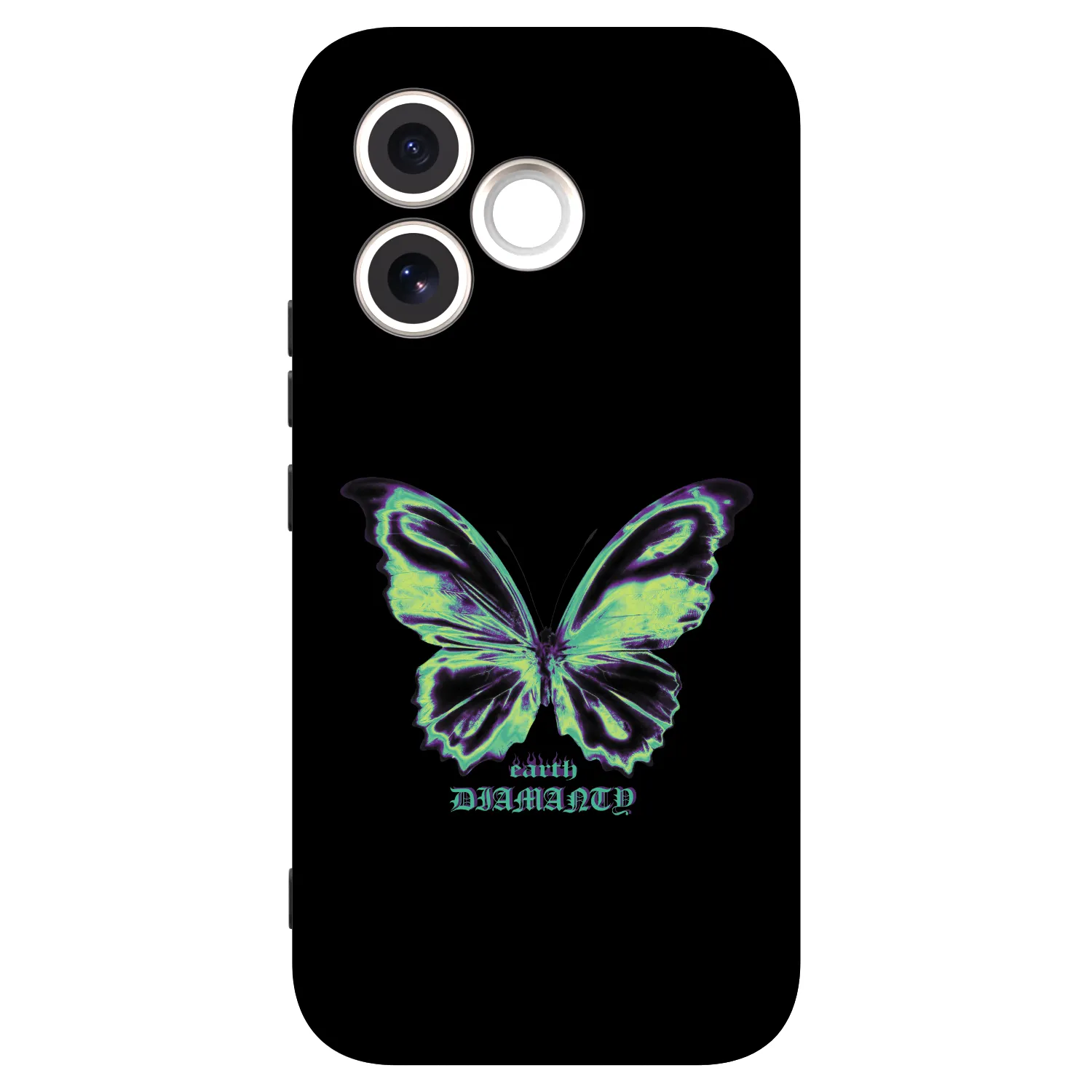 Picasee Μαύρη θήκη σιλικόνης για Honor 600 Lite - Diamanty Blue