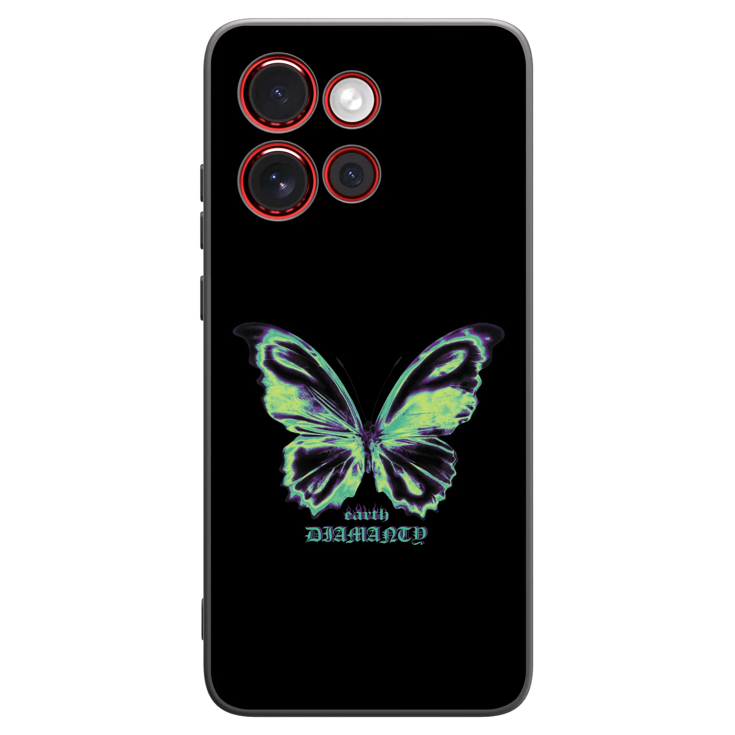Picasee Μαύρη θήκη σιλικόνης για Motorola Edge 60 Neo 5G - Diamanty Blue