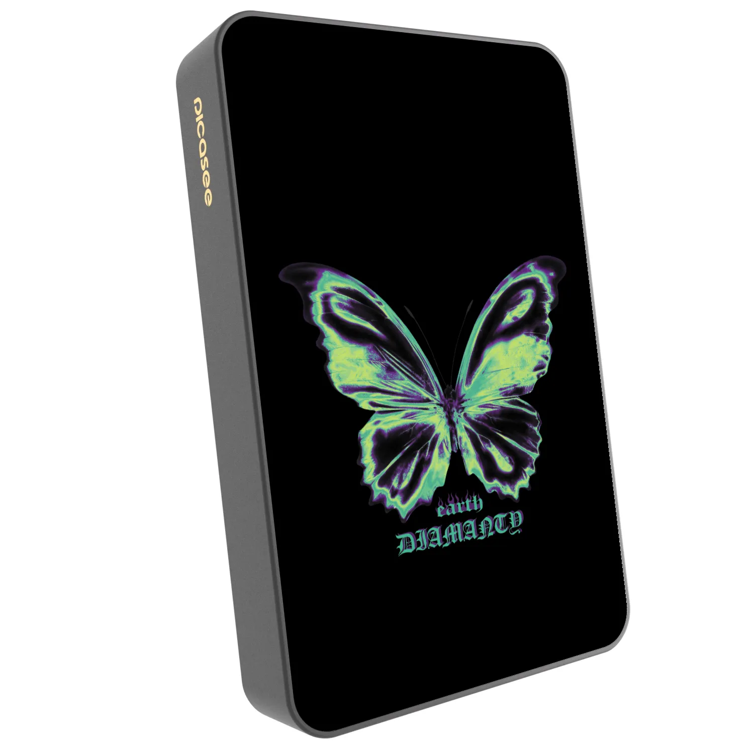 Picasee Powerbank με MagSafe 10 000 mAh Γκρί - Diamanty Blue