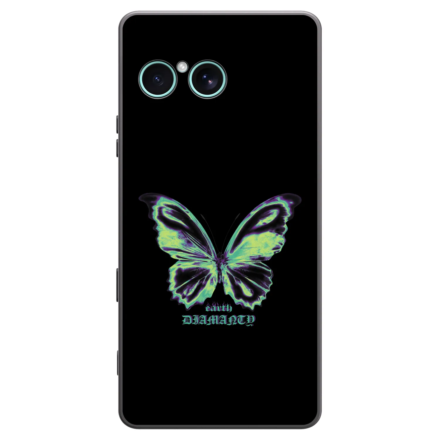 Picasee Μαύρη θήκη σιλικόνης για Sony Xperia 10 VII - Diamanty Blue