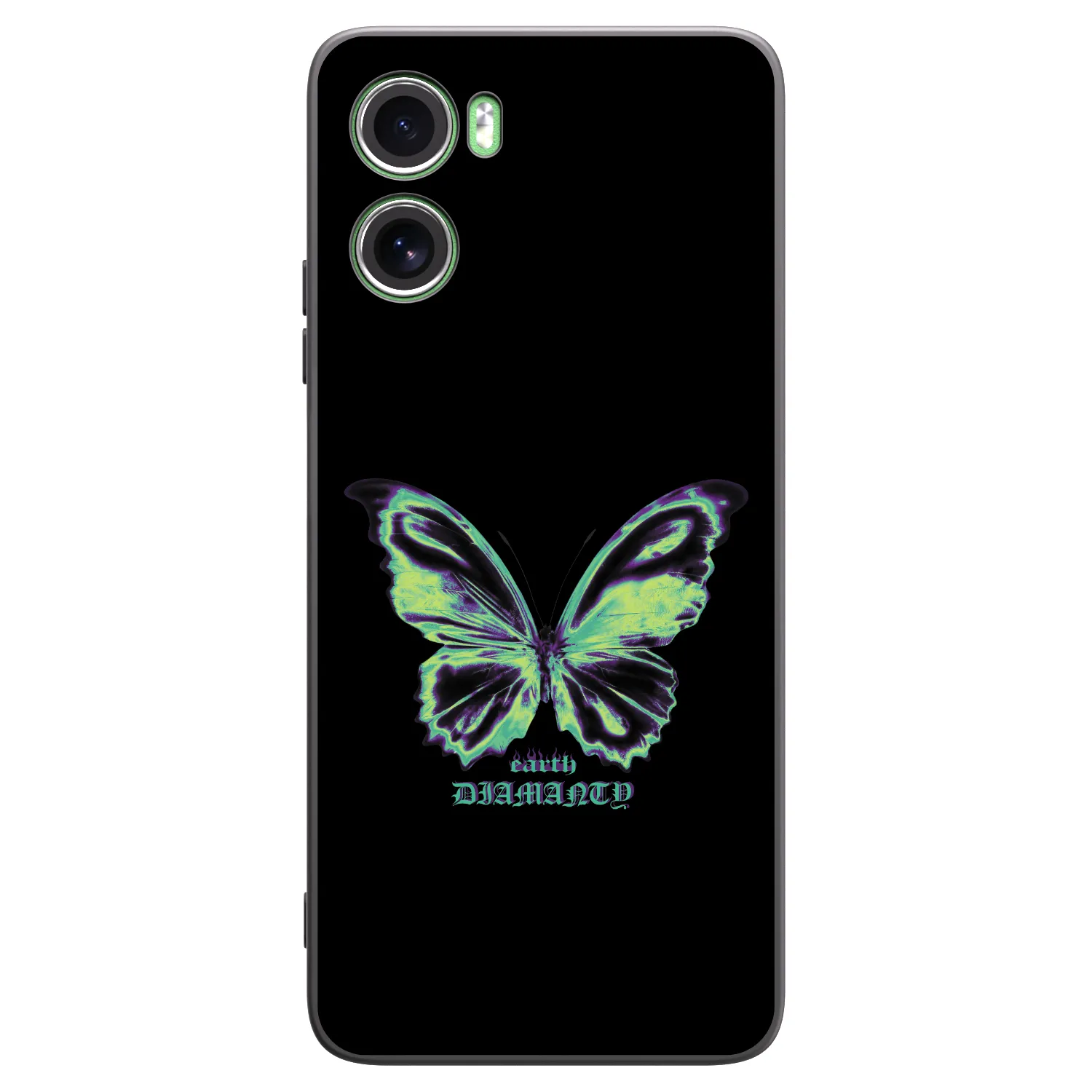 Picasee Μαύρη θήκη σιλικόνης για Motorola Moto G06 - Diamanty Blue