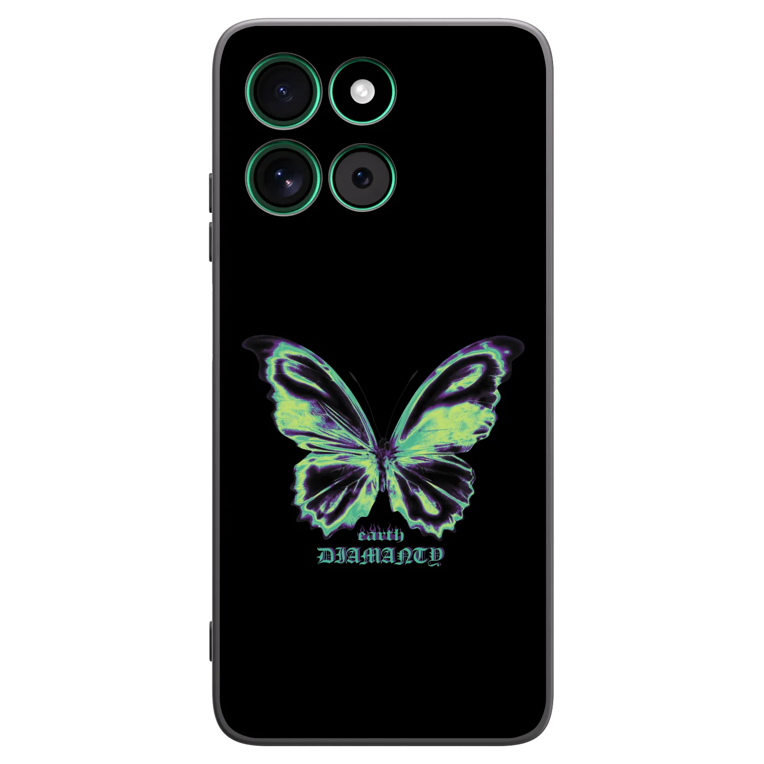 Picasee Μαύρη θήκη σιλικόνης για Motorola Moto G57 Power - Diamanty Blue