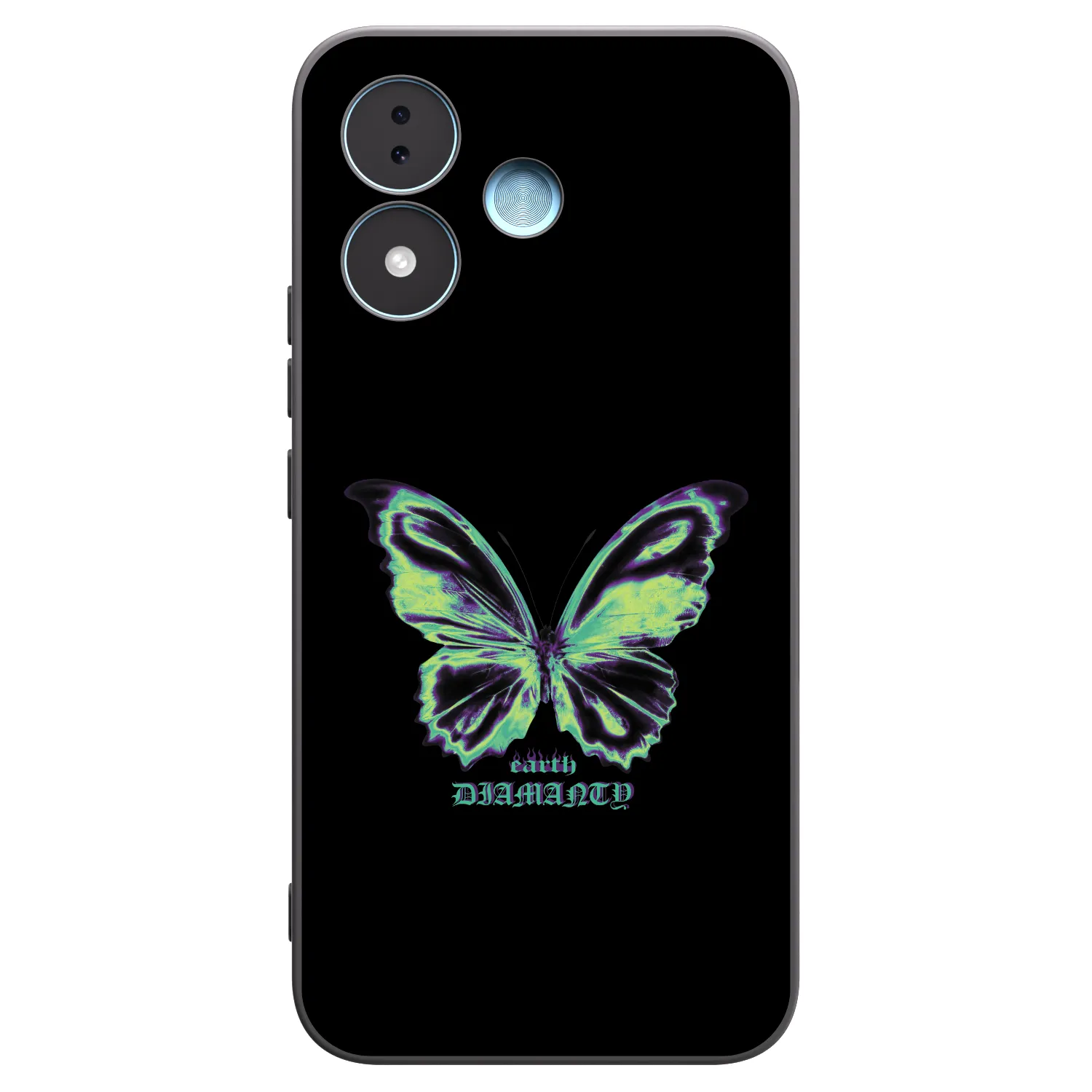 Picasee Μαύρη θήκη σιλικόνης για Xiaomi Redmi Note 17 5G - Diamanty Blue