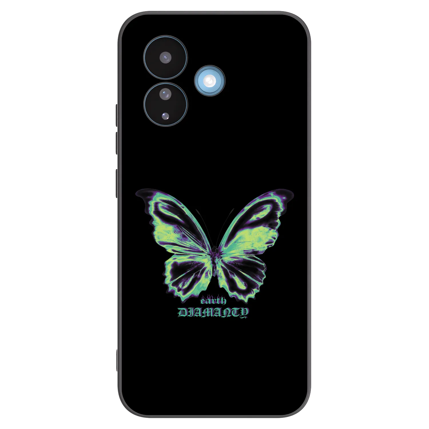Picasee Μαύρη θήκη σιλικόνης για Xiaomi Redmi Note 17 Pro 5G - Diamanty Blue