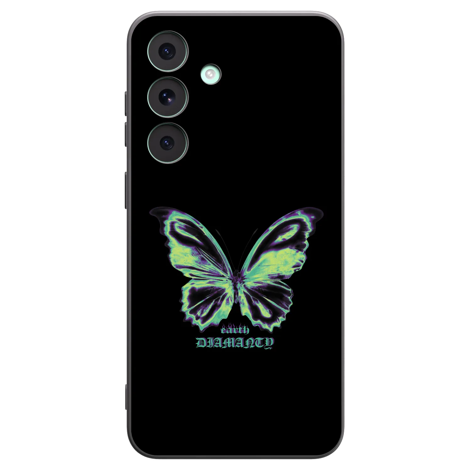 Picasee Μαύρη θήκη σιλικόνης για Samsung Galaxy S26 FE - Diamanty Blue