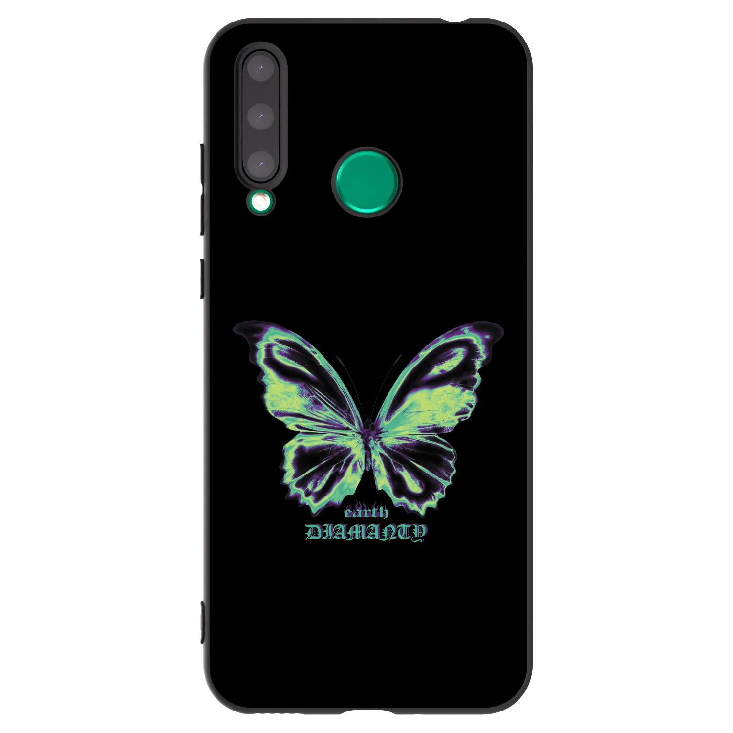 Picasee Μαύρη θήκη σιλικόνης για Honor 20 Lite - Diamanty Blue