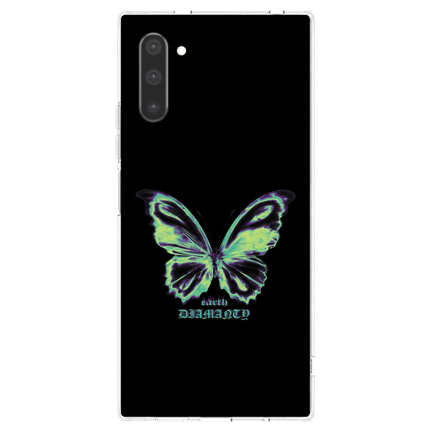 Picasee διαφανής θήκη σιλικόνης Samsung Galaxy Note 10 N970F - Diamanty Blue