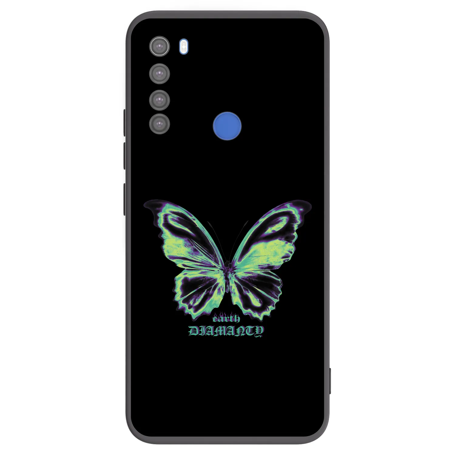 Picasee Μαύρη θήκη σιλικόνης για Xiaomi Redmi Note 8T - Diamanty Blue