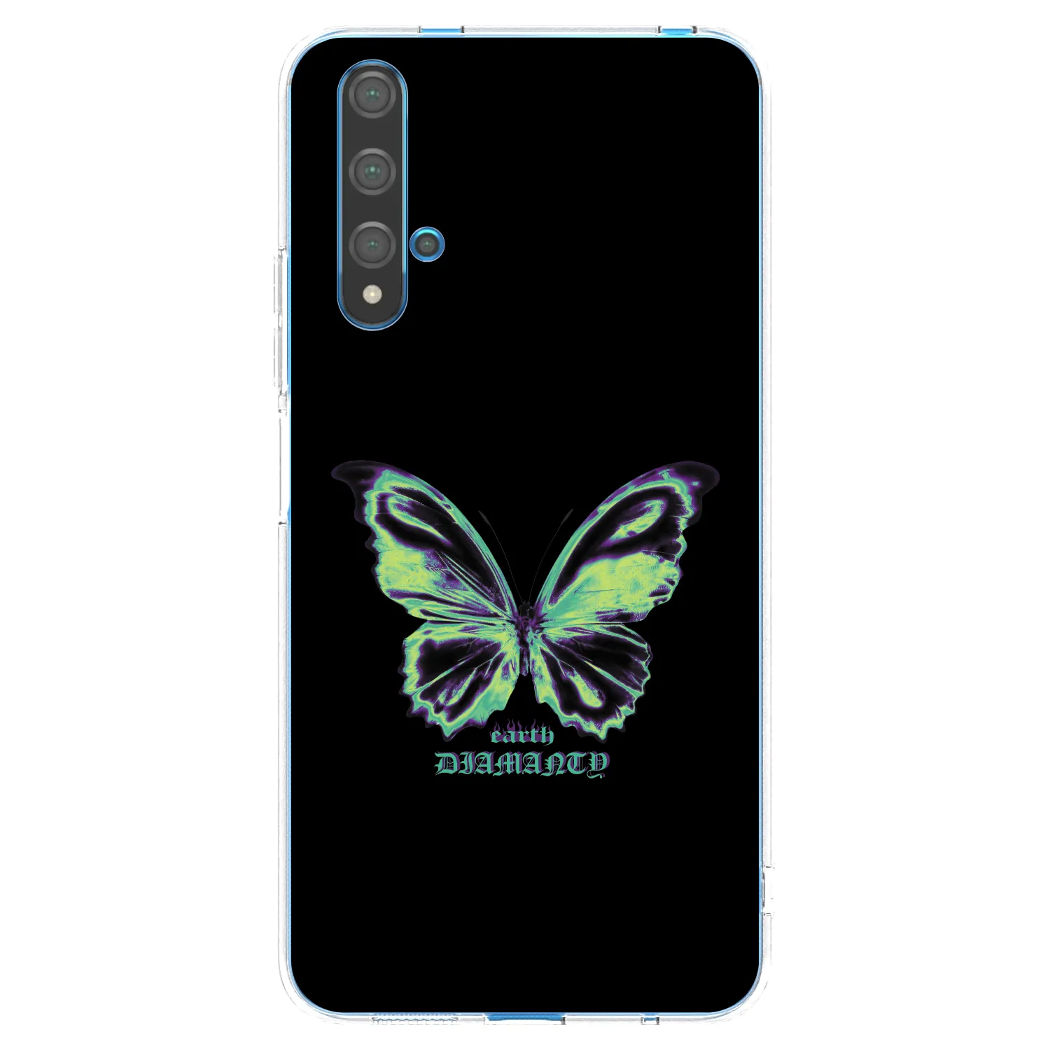 Picasee διαφανής θήκη σιλικόνης Huawei Nova 5T - Diamanty Blue