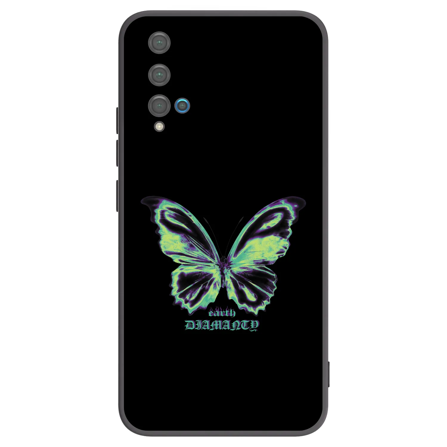 Picasee Μαύρη θήκη σιλικόνης για Huawei Nova 5T - Diamanty Blue