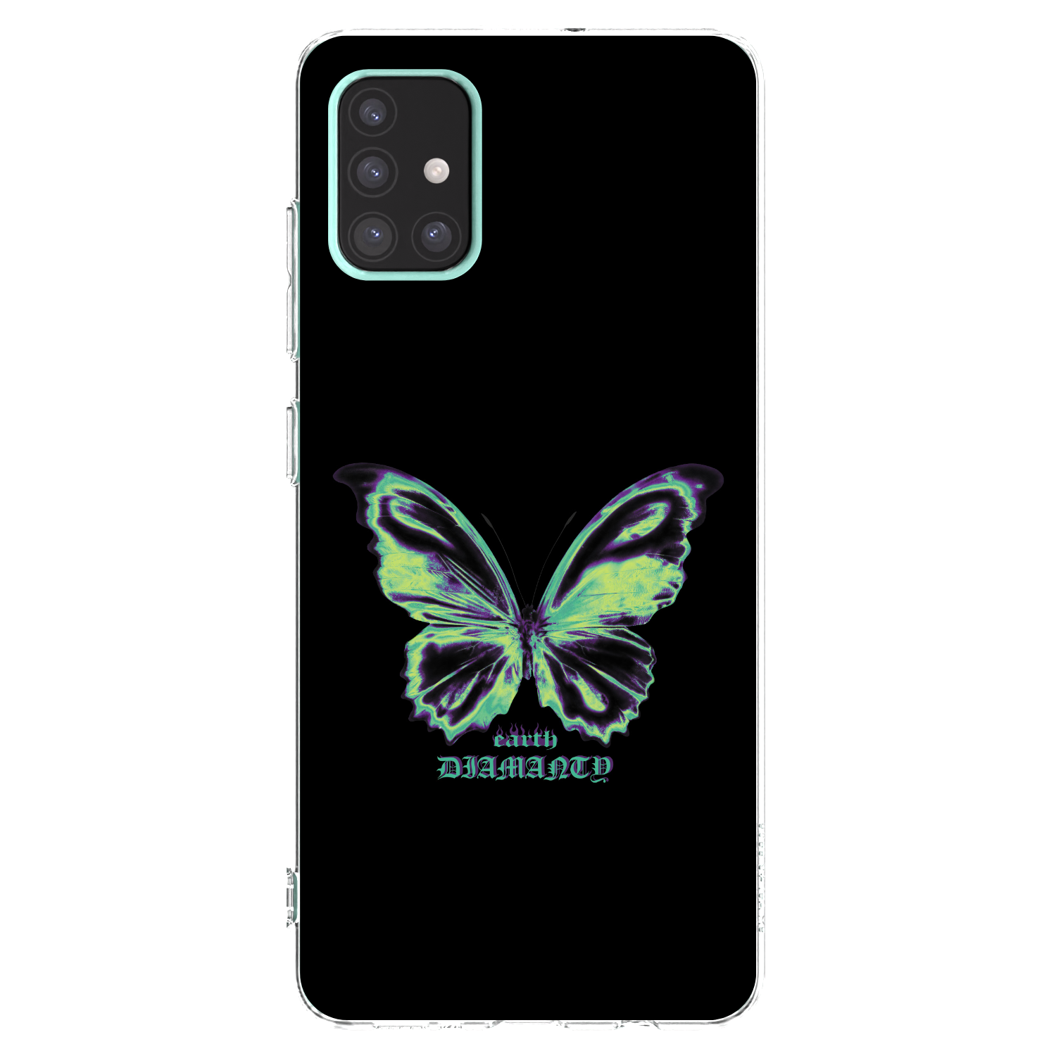 Picasee διαφανής θήκη σιλικόνης Samsung Galaxy A51 A515F - Diamanty Blue