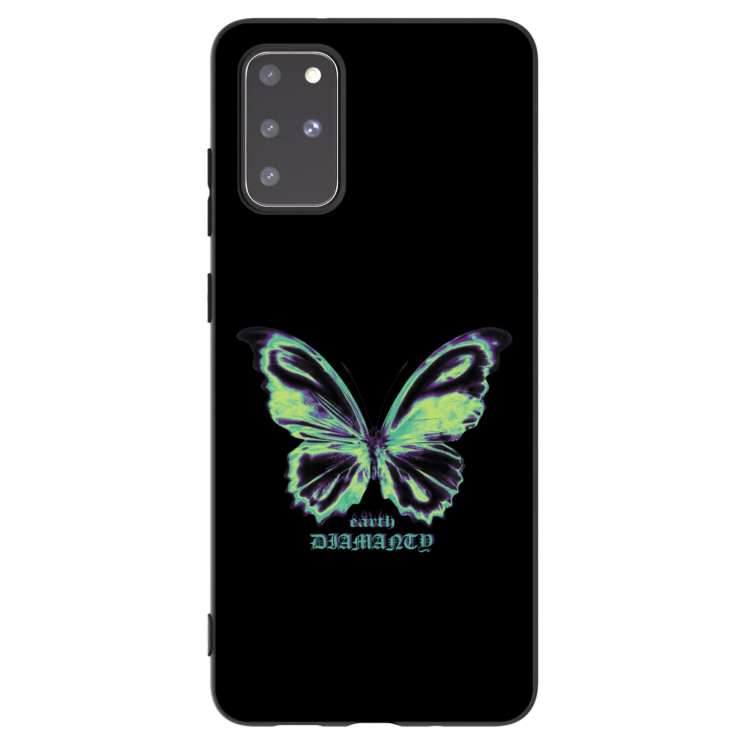 Picasee Μαύρη θήκη σιλικόνης για Samsung Galaxy S20+ G985F - Diamanty Blue
