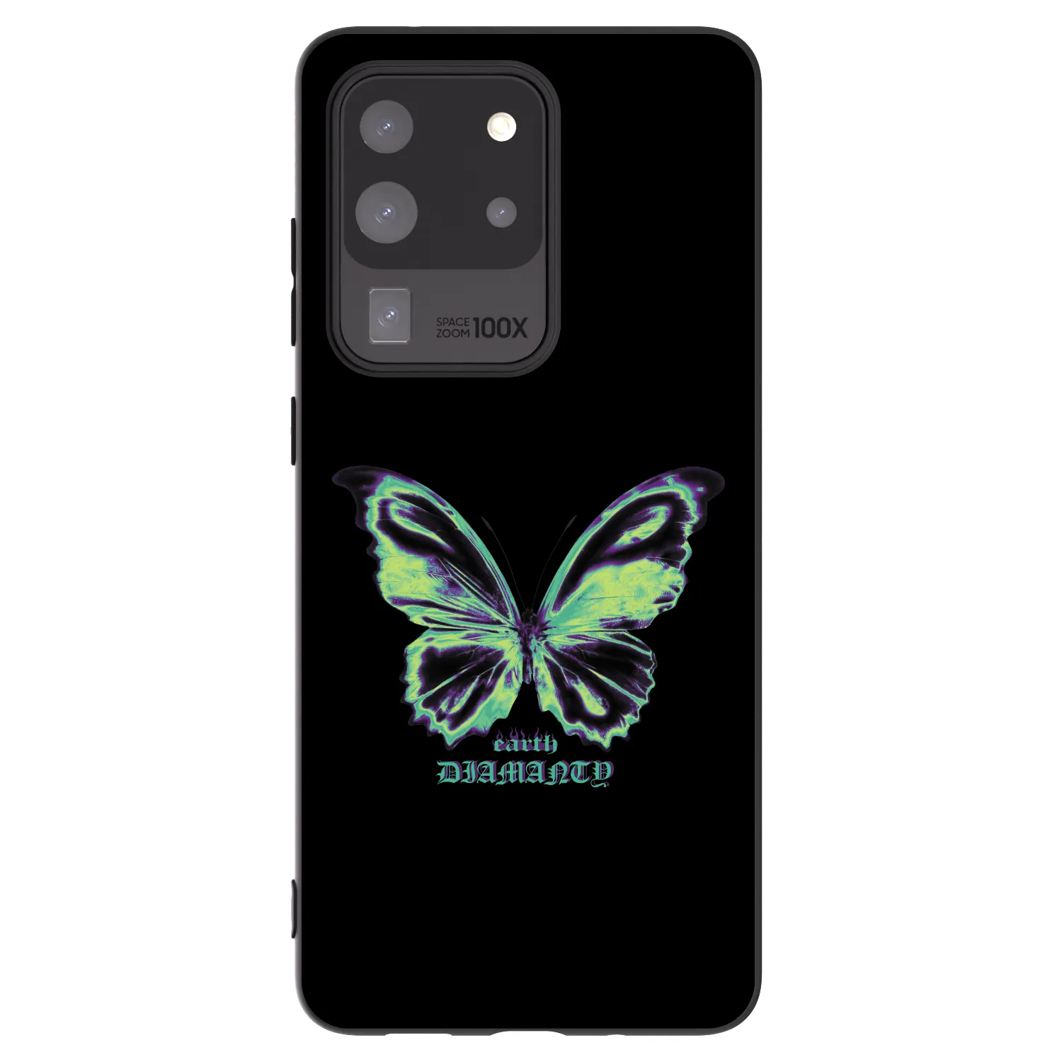 Picasee Μαύρη θήκη σιλικόνης για Samsung Galaxy S20 Ultra 5G G988F - Diamanty Blue