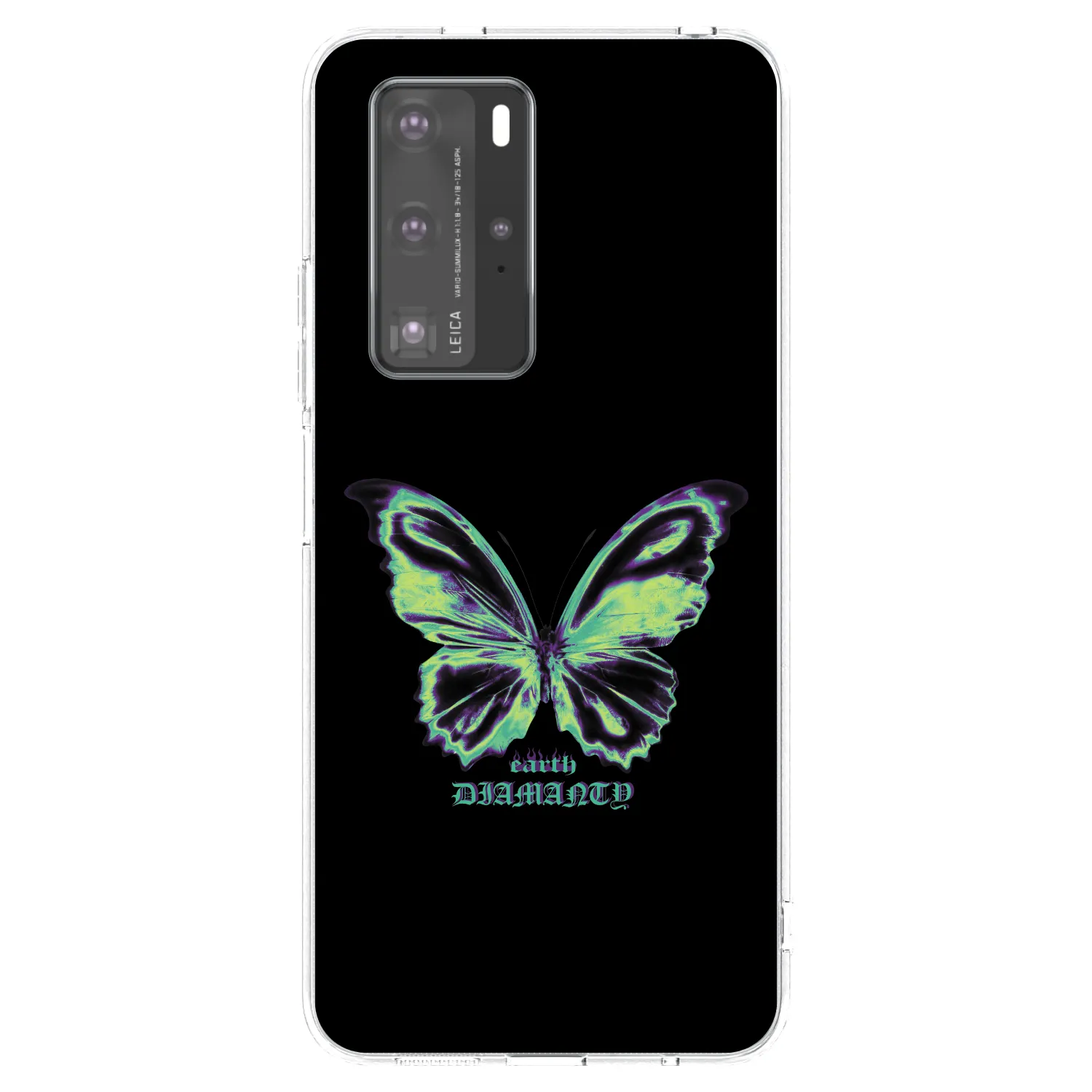 Picasee διαφανής θήκη σιλικόνης Huawei P40 Pro - Diamanty Blue