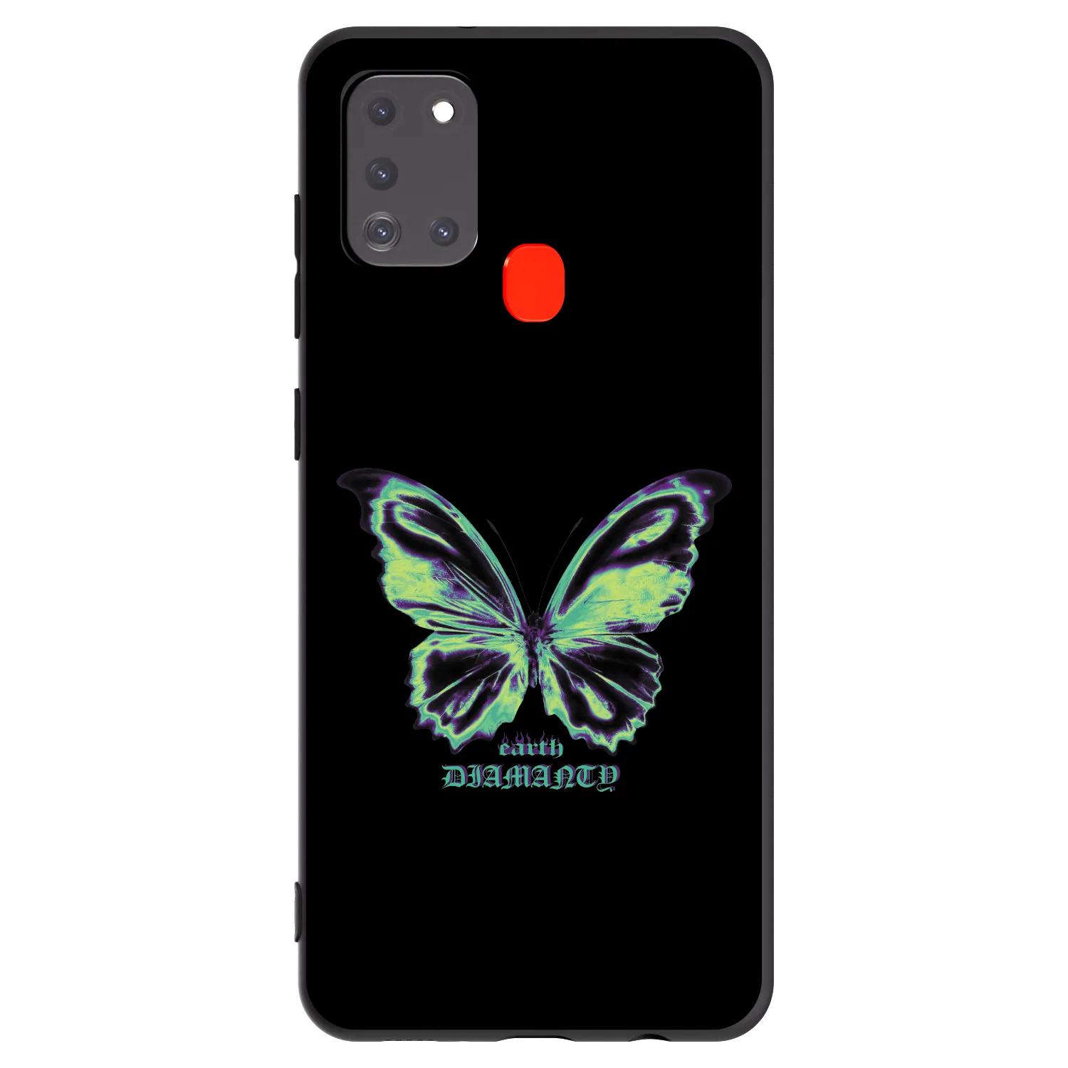 Picasee Μαύρη θήκη σιλικόνης για Samsung Galaxy A21s - Diamanty Blue