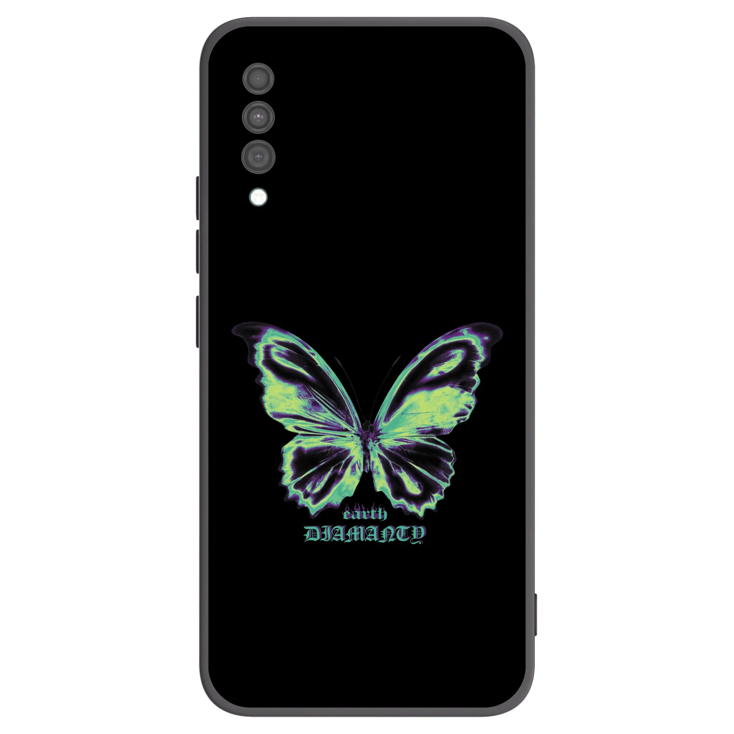 Picasee Μαύρη θήκη σιλικόνης για Samsung Galaxy A30s A307F - Diamanty Blue