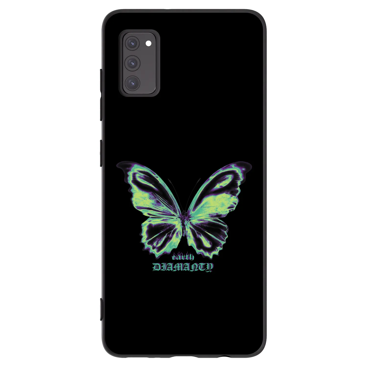Picasee Μαύρη θήκη σιλικόνης για Samsung Galaxy A41 A415F - Diamanty Blue