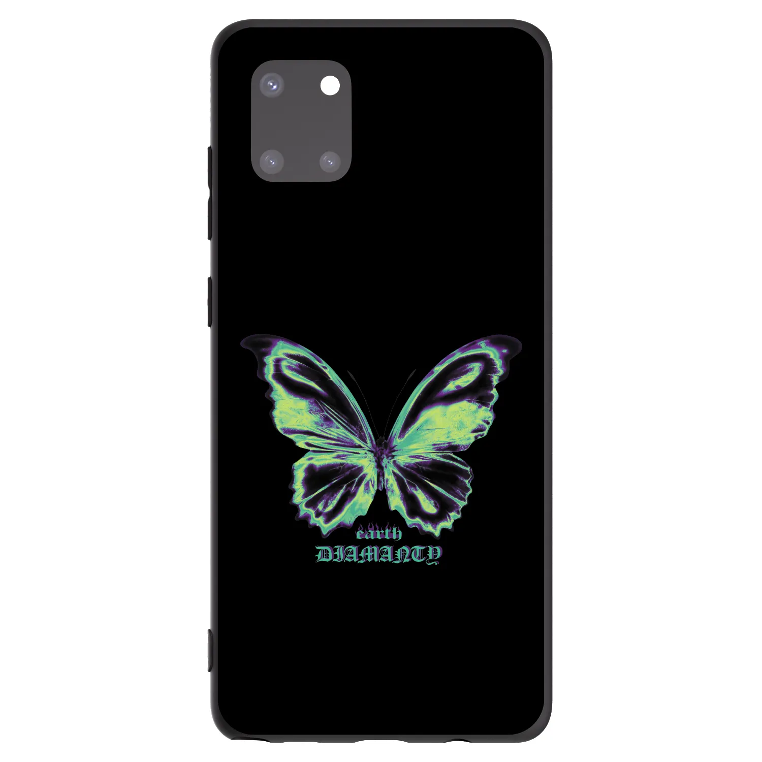 Picasee Μαύρη θήκη σιλικόνης για Samsung Galaxy Note 10 Lite N770F - Diamanty Blue