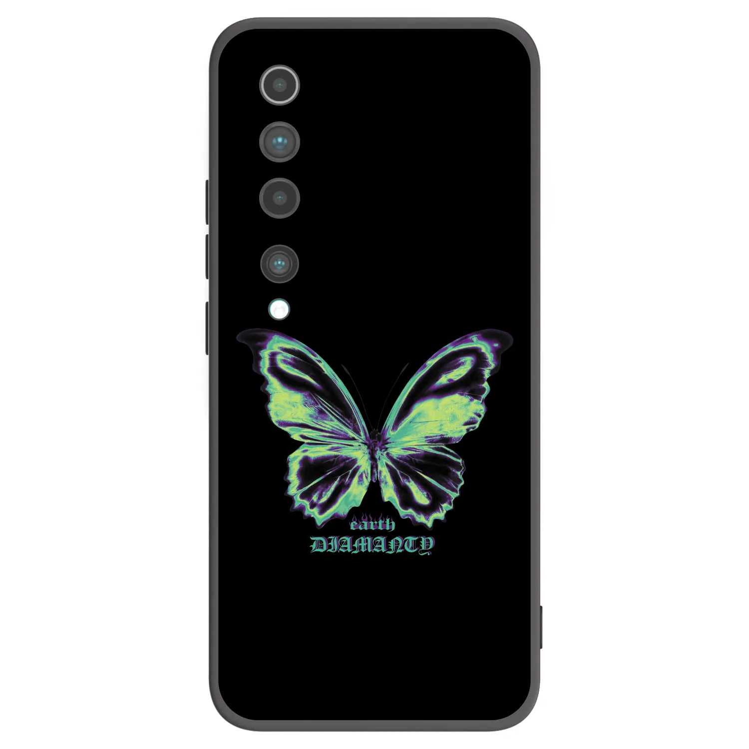 Picasee Μαύρη θήκη σιλικόνης για Xiaomi Mi 10 - Diamanty Blue