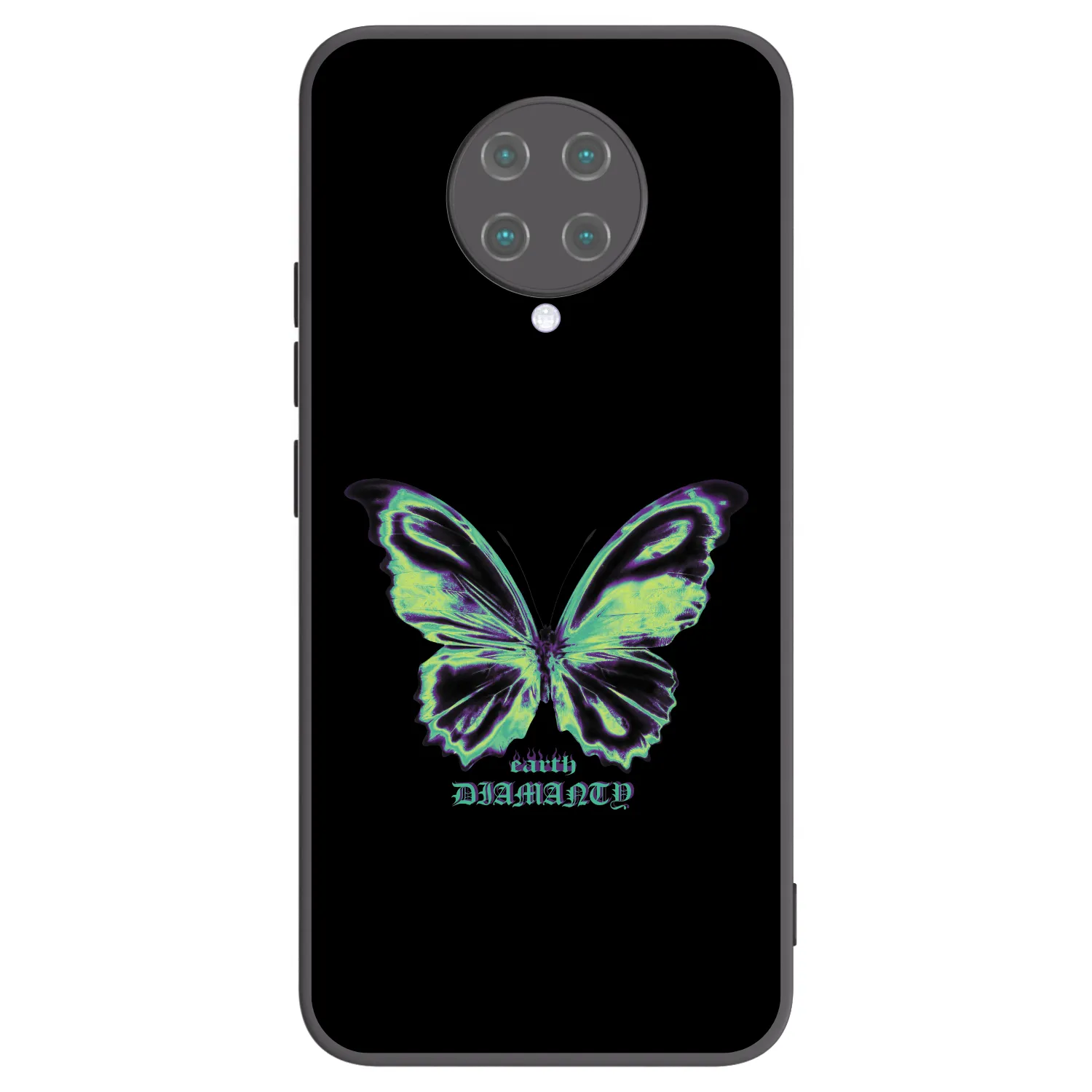 Picasee Μαύρη θήκη σιλικόνης για Xiaomi Poco F2 Pro - Diamanty Blue