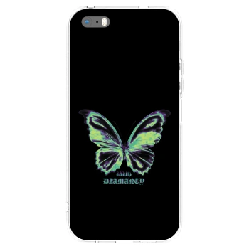 Picasee διαφανής θήκη σιλικόνης Apple iPhone 5/5S/SE - Diamanty Blue